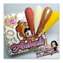Rebel Pink Animals De Rebel Pink Coleccion De 4 Acrilicos