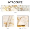 Table Runner Linen Table Runner Spring Abstract Art Beige Marble
