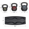 SEGAWE 3-Piece Kettlebell Set with Storage Rack Fitness Strength 5lb