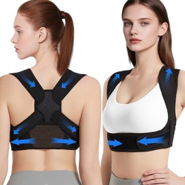 CXJYSD Corrector De Postura,Chaleco Corrector De Postura De Hombros Ajustable Y Transpirable,Corrección De Escoliosis Y Cifosis, Alivio Del Dolor De Espalda, Cuello Y Hombros,Adecuado Para Mujeres,Hombres Y Adolescentes. (Negro, L/XL (35”-40”))
