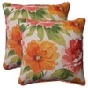 Pillow Perfect Bright Floral Indoor/Outdoor Accent Throw Pillow, Plush Fill,