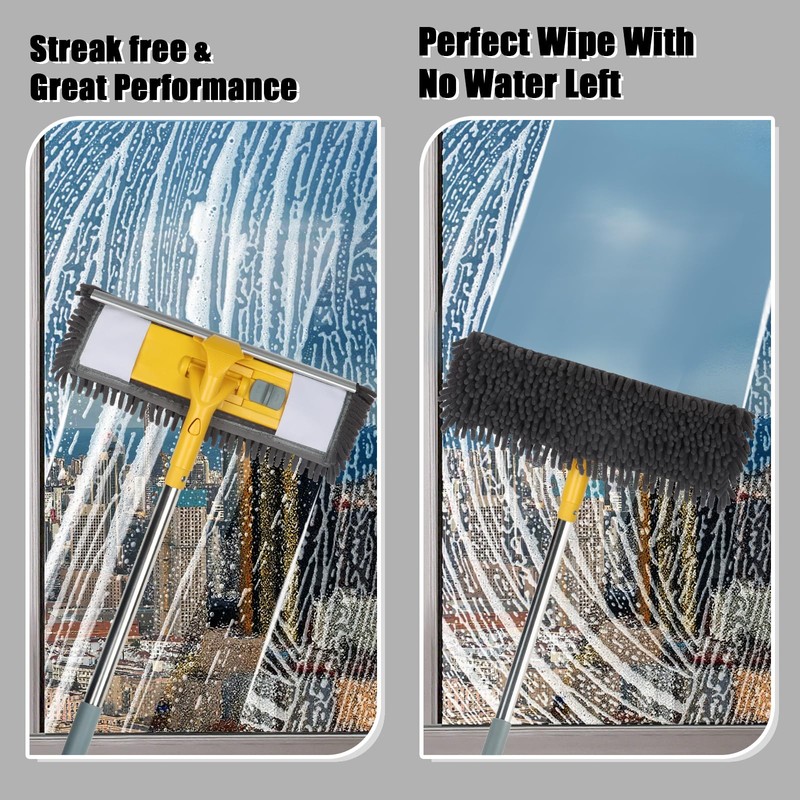 Dymoll 81" Long Handle Window Squeegee with Extension Pole, 2