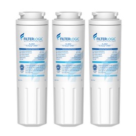 Filterlogic UKF8001 Replacement for EveryDrop® Filter 4, Whirlpool® EDR4RXD1, Maytag® 4396395, UKF8001AXX-200, UKF8001AXX-750, 46-9006, Puriclean II, FL-RF07, Refrigerator Water Filter, Pack of 3