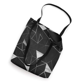 Black and White Geometric Filled Empty Triangles Abstract Tote Bag
