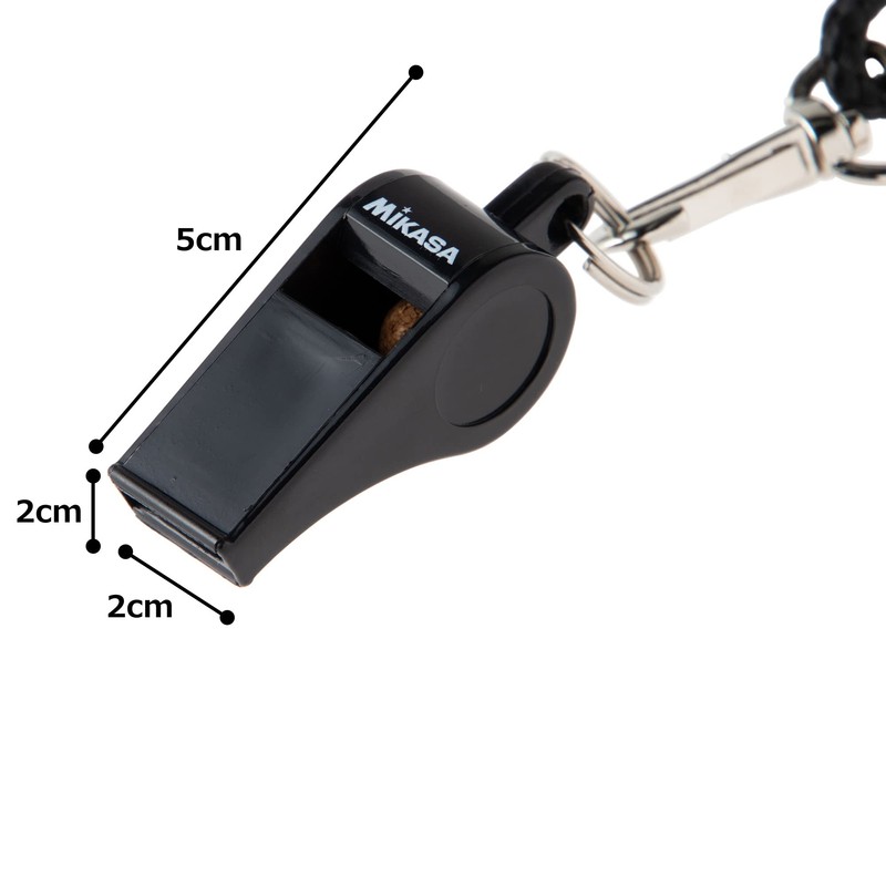 Mikasa Whistle Praecho Whistle, Black, WH-2 BK