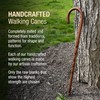 Brazos Handcrafted Wood Walking Cane, Twisted Oak, Crook Style Handle,