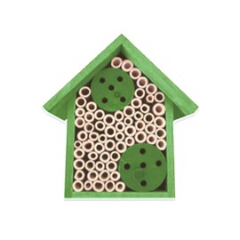 Mason Bee Houses and Supplies : Bamboo Tube Bee Hotel for Solitary Bees - Attract More Gentle Pollinating Bees to Your Garden by Providing Them with a Safe Bee Home Made from FSC Certified Wood