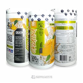 Creatina Monohidratada 43 SUPPLEMENTS 500 Gramos para 100 Porciones Sabor Mango