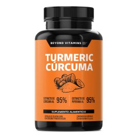 Turmeric Crcuma Con Extracto De Raz De Crcuma Estandarizada Al 95 Y Pimienta Negra Al 95 - Curcumina - 95 De Curcuminoides - Suplemento Alimenticio - 