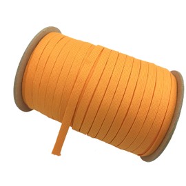 Taisei Mfg Co., Ltd. Wooly Color Polyester 48 Thread Flat Cord 32.8 ft (100 m) Bobbin Roll 0.4 inches (10 mm), Orange