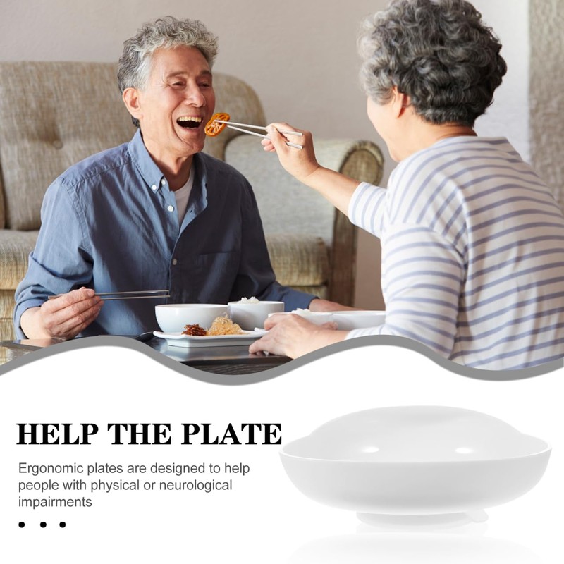 PACKOVE Elderly Self Feeding Bowl with Suction Base Ergonomic Dining