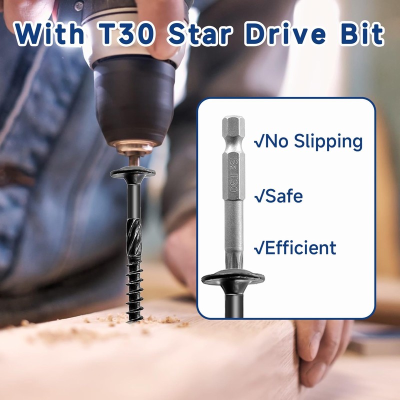 25Pcs Lag Screws #14 x 4-1/2 Structural Wood Screw Heavy