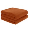 Dreamscene Fleece Throw Blankets Burnt Orange, Soft Thick Fleece Blankets