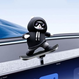 Kwak's Car Decorations Interior,Cute Funny Car Accessories Ornament Decor Gifts for Car Central Control Screen or Dashboard Touchscreen(Black)