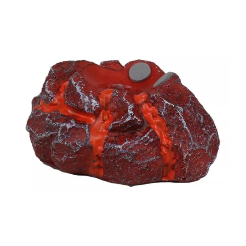 Red Magma Lava Rock LED Light Base Display Stand For
