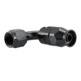 RADREPLA 6 AN 90 degree Hose End/PTFE Swivel 6AN Fitting -6AN T6061 Aluminum Black