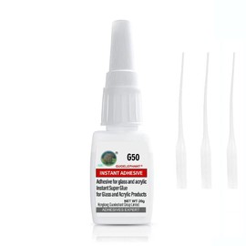 Super Glue for Glass, Instantly Strong Adhesive for Glass, Acrylic, Glasses, Crystal, Mirror, Rear View Mirror, Windshield, Plexiglass, Screen