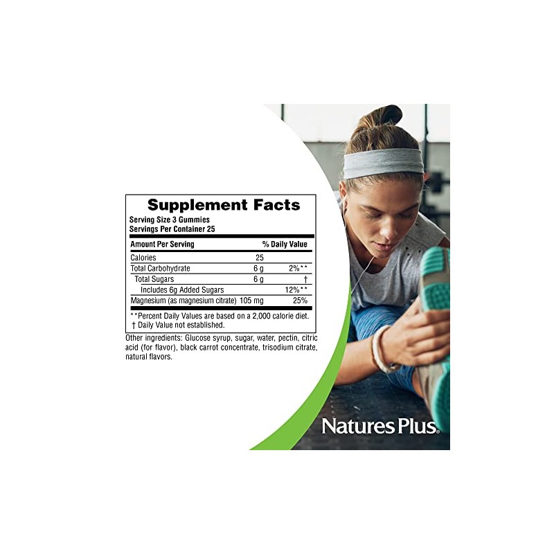 Natures Plus Citrato de magnesio 105 mg gomitas 75 g