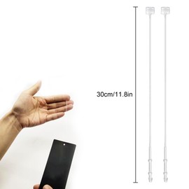 Pack of 2000 Safety Threads (300 mm) Safety Threads for Labels Cable Ties Safety Threads Loop Pins for Clothing Other Product Labels Loop Pins Plastic (White, 30 cm)