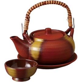 エールネット(Ale-net) 土瓶蒸し 320cc 鉄赤吹き丸形土瓶むし 蒸し器 土瓶むし