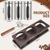 Suclain Stainless Steel Coffee Grounds Canisters with Shelf 3 x