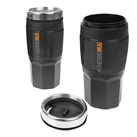 Thermal Cup with Rubber Grip 400 ml, Black