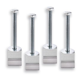 CHEDA Rail Mounting Clamp, Compatible with Tool Box Mount J Hook Toolbox Pickup Tiedown, Silver 4PCS Set