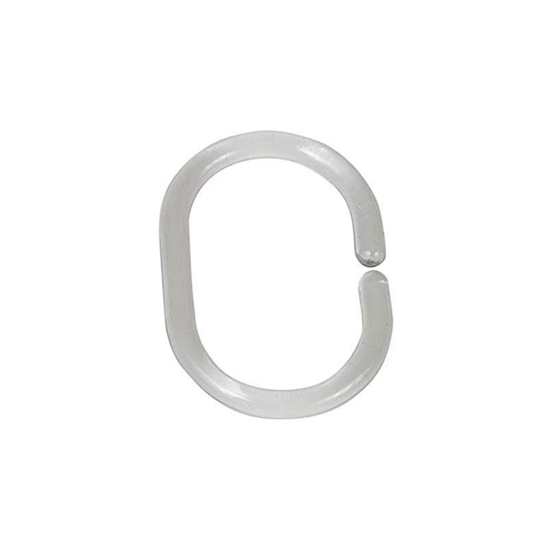 Wenko 19190100 Shower curtain rings, small, set of 12, oval,