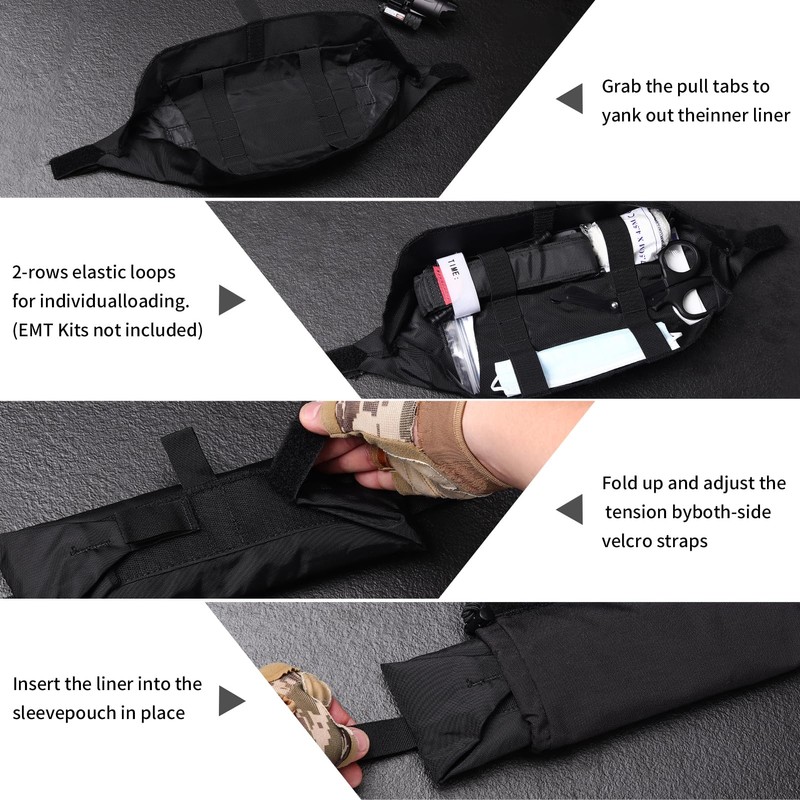 Ifak Pouch Medical Trauma Roll Up Drop Bag EMT First