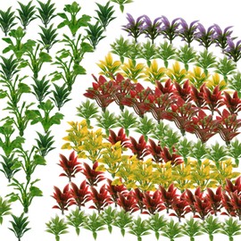 OrgMemory Mini modello di erba, 200 pezzi, piante modello misto, piante in miniatura per progetti scolastici fai da te in miniatura fiore colorato