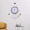 IMIKEYA Mediterranean Style Anchor Clock, Outdoor ClocksNautical Anchor Ship Steering