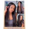 Nadula Bye Bye Knots Yaki Straight Glueless Wig Human Hair