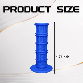 UZZH 2PCS Motorcycle Dirt Bike Grips, 7/8" Anti-Slip Rubber Motorcycle Hand Grips Compatible with CRF KXF, Universal Motorcycle Dirtbike Bike Handlebar Grips for Women & Men (Blue)