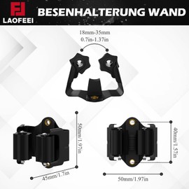 laofeei Wall Mount Broom 12 Pieces, Broom Holder, Broom Holder, Wall Stainless Steel for Mop, Broom, Shovel, Tools, Kitchen, Home, Bathroom, Garage, Home, Garden, Garden Tools