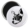 CafePress Toy Fox Terrier Magnet 2.25" Round Magnet, Refrigerator Magnet