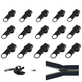 QGK Zipper für Reißverschluss reparatur set, QGK 15 Stück Fix-reißverschluss Zipper, Reisverschluss-zipper Ersatz, Universal Reißverschluss-reparaturset für Kleidung, Rucksack, Gepäck, Schlafsack