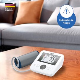 Beurer Baumanómetro Digital de Brazo, Medidor de Presión Arterial Automático, Detección de Arritmias, Memoria para 4 Usuarios, Pantalla LCD, Brazal 22-42 cm, Incluye Estuche