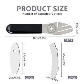 HEOUCH Pack of 5 Disc Brake Adjusting Aid, Brake Disc Straightening Tool, Brake Disc Adjuster, Bicycle Disc Brake Straightening Tool, Stainless Steel, Bicycle Disc Brake Correction Key