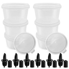 6 Pack Shaved Ice Molds for Hawaiian Shaved Ice Snow Cone Treats. Extra Lids Plus 6 Bottle Pouring Spouts. BPA-free reusable Cups with Lids for Easy Stacking & Storing. Freeze More Serve More.