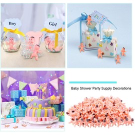 100 Pcs 1' Mini Plastic Babies Crafting Baby Dolls for Baby Shower Shower ice Cube Game Party Decorations Baby Birthday Party Favors Baby Bathing Brown