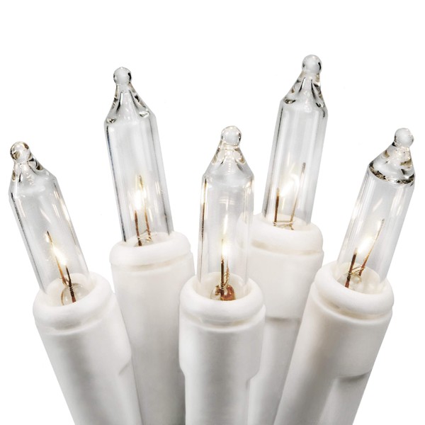 612 Vermont Clear 20 Count Christmas String Lights on White