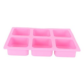 Moldes de Jabón Cuadrados, Molde Cuadrado de 6 Rejillas, Molde de Silicona para Hacer Pasteles a Mano, Molde de Jabón, Herramienta DIY para Hornear Jabón