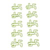 100PCS Cute Paper Clip Figure Shaped Electroplating Process Prevent Slip
