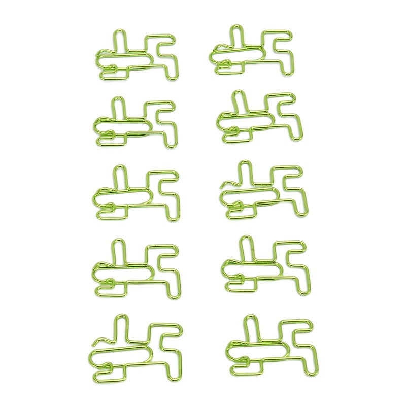 100PCS Cute Paper Clip Figure Shaped Electroplating Process Prevent Slip
