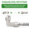 TAISHER 1PCS 304 Stainless Steel 90 Degree Elbow 2 Ends