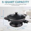 Aroma Housewares AEW-307 Electric Wok, 5 Qt, Black.