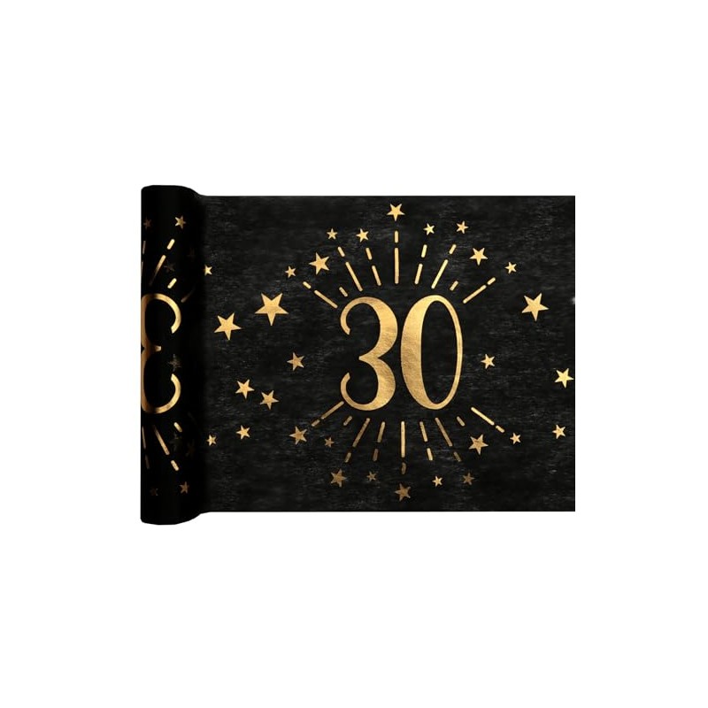 Table Runner Table Runner Black Gold Birthday Numbers 18 20
