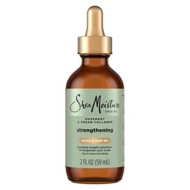 Aceite para el cuero cabelludo y el cabello Shea Moisture de romero y vegano colágeno para proteger el cuero cabelludo y fortalecer el cabello con tecnología ScalpBoost para una sensación refrescante