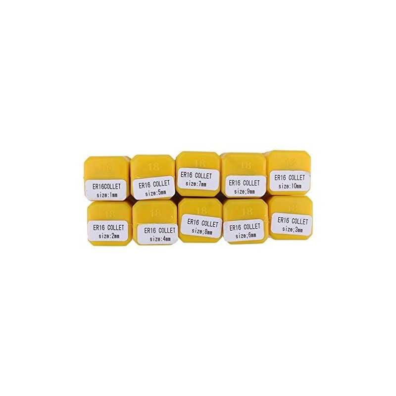 ER16 Collet Set 10PCS ER16 1-10mm Spring Collet Set Chuck