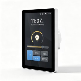LANBON L10 Smart Dimmer Switch with 4.5" LCD Touch Screen, 1-Gang, WiFi Light Dimmer, Custom Scene Presets, Energy Monitoring, Alexa & Google Home, Neutral Wire Required